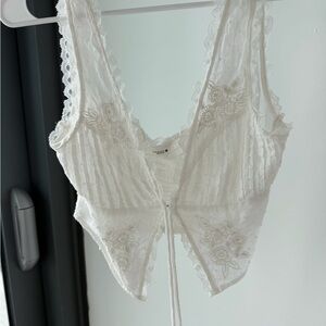 Elegant White Lace Top